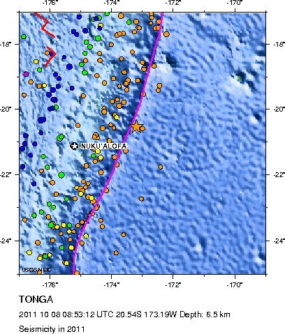 Seismicity in 2011
