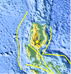 Small map showing earthquake