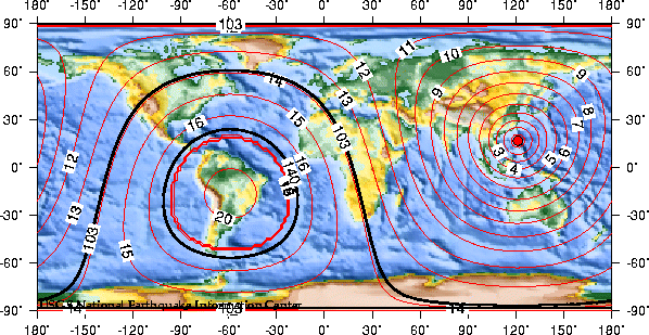 Theoretical P-wave Travel Times