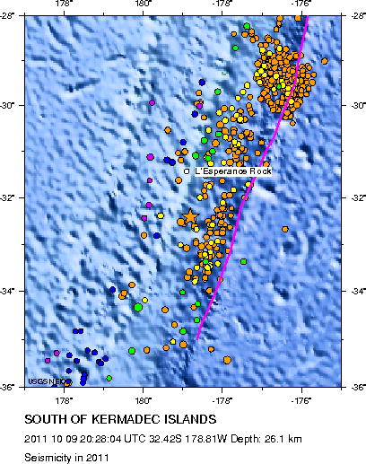 Seismicity in 2011