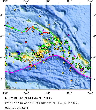 Seismicity in 2011