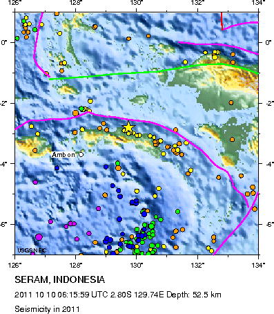 Seismicity in 2011