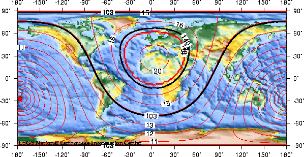 Theoretical P-wave Travel Times