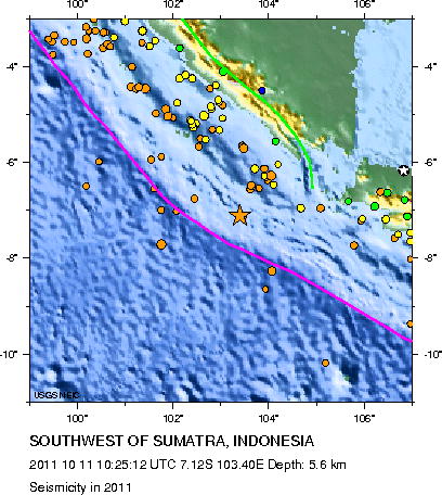 Seismicity in 2011