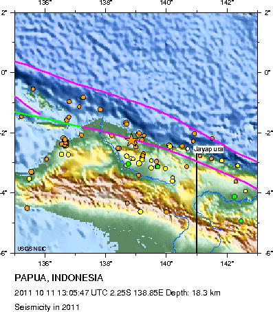 Seismicity in 2011