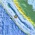 Small map showing earthquake
