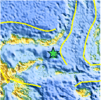 Small map showing earthquake