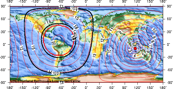 Theoretical P-wave Travel Times