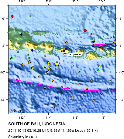 Seismicity in 2011