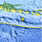 Small map showing earthquake