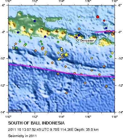 Seismicity in 2011