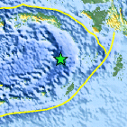 Small map showing earthquake
