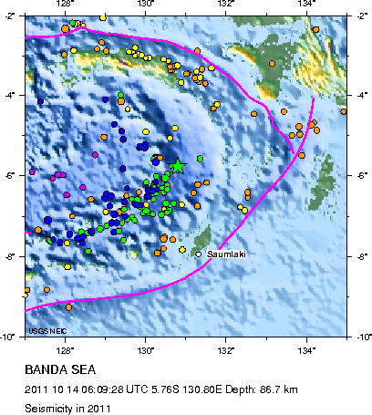 Seismicity in 2011