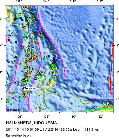 Seismicity in 2011
