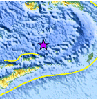 Small map showing earthquake