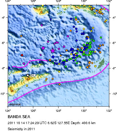 Seismicity in 2011