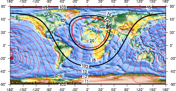 Theoretical P-wave Travel Times