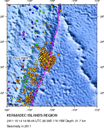 Seismicity in 2011