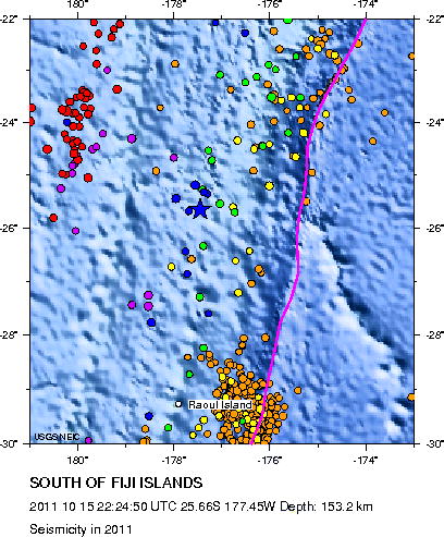 Seismicity in 2011