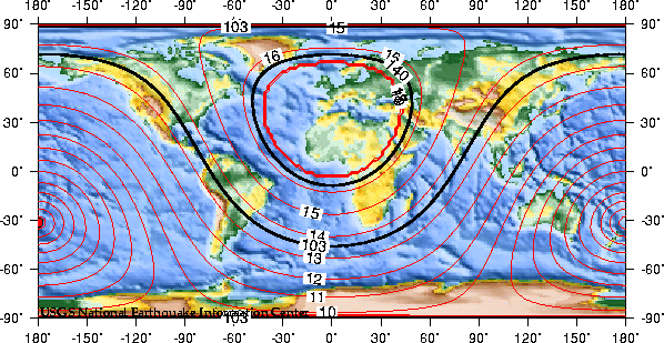 Theoretical P-wave Travel Times