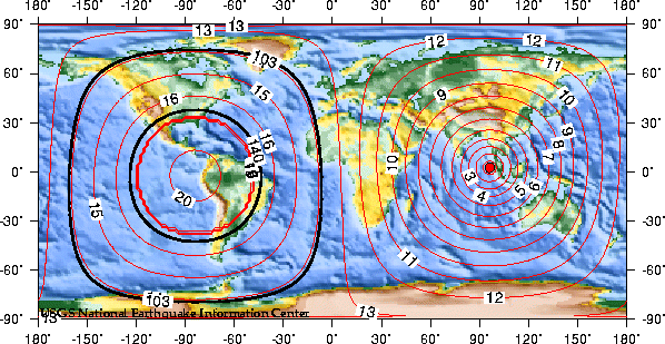Theoretical P-wave Travel Times