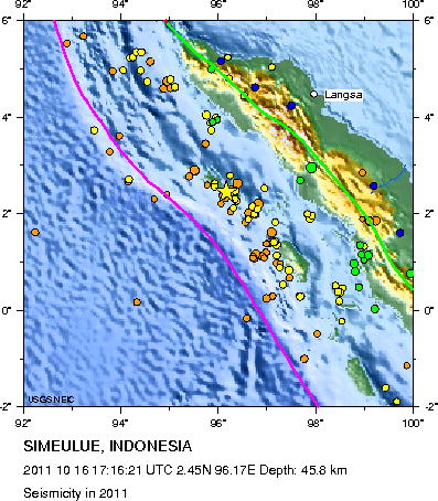 Seismicity in 2011