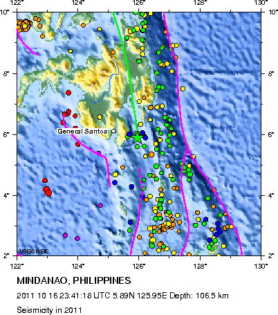 Seismicity in 2011