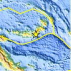 Small map showing earthquake