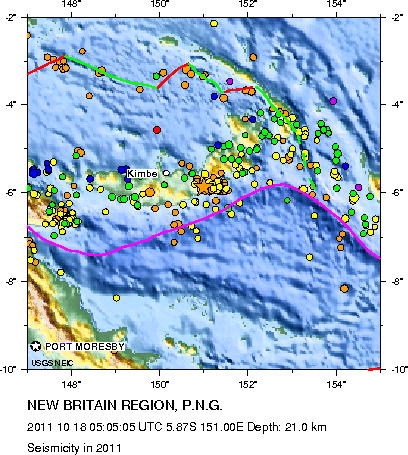 Seismicity in 2011