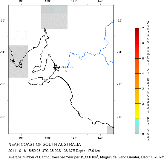 Earthquake Density Map,Shallow Earthquakes: Depth 0-70 km