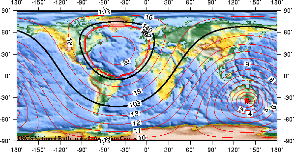 Theoretical P-wave Travel Times