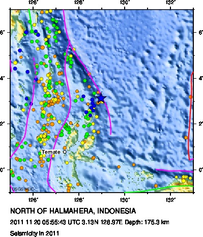 Seismicity in 2011