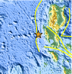 Small map showing earthquake