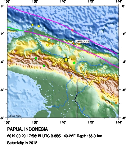 Seismicity in 2012