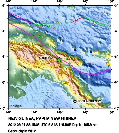 Seismicity in 2012