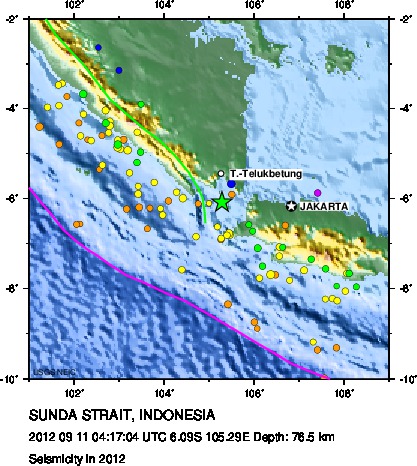 Seismicity in 2012