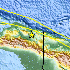 Small map showing earthquake