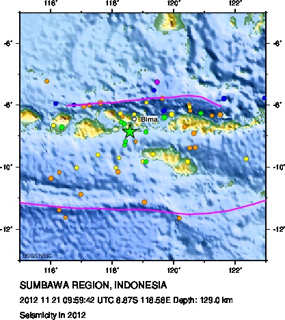 Seismicity in 2012