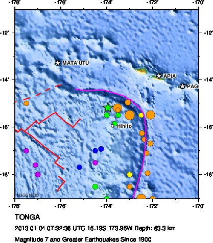 Magnitude 7 and Greater Earthquakes