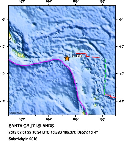 Seismicity in 2013