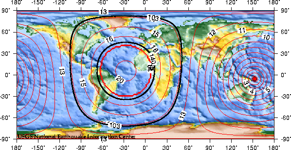 Theoretical P-wave Travel Times