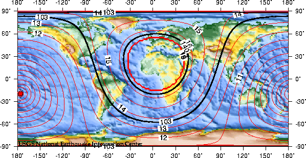 Theoretical P-wave Travel Times