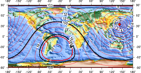 Theoretical P-wave Travel Times