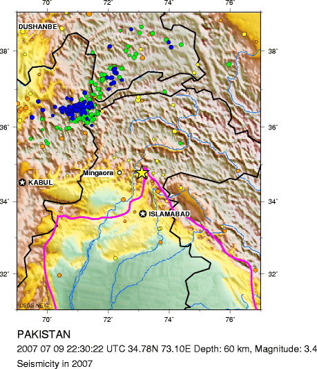 Seismicity in 2007