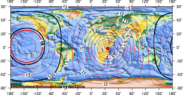 Theoretical P-wave Travel Times