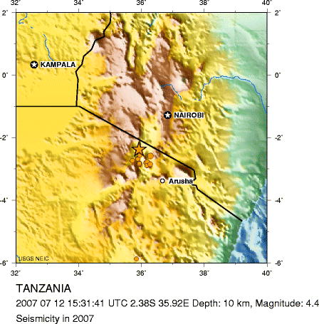 Seismicity in 2007