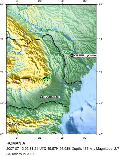 Seismicity in 2007