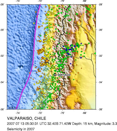 Seismicity in 2007