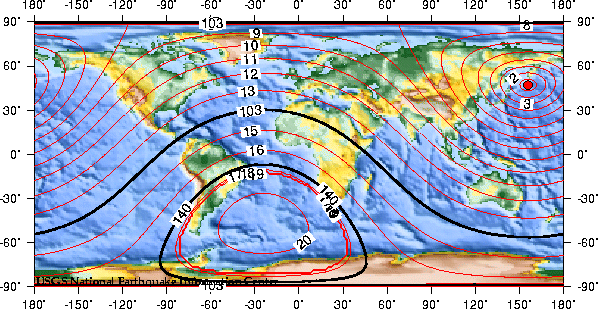 Theoretical P-wave Travel Times