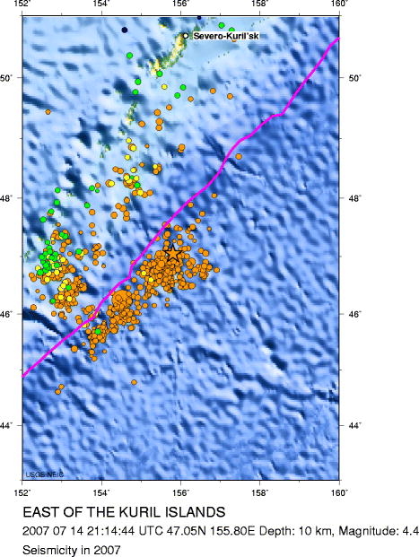 Seismicity in 2007